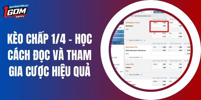 Kèo Chấp 1/4 - Học Cách Đọc Và Tham Gia Cược Hiệu Quả